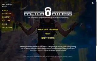 Factor 11 Fitness website