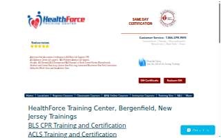 Healthforce CPR BLS ACLS PALS AHA Training Center Bergenfield, New Jersey