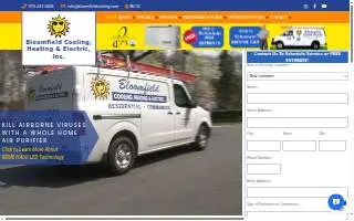 Bloomfield Cooling, Heating & Electric Inc. website