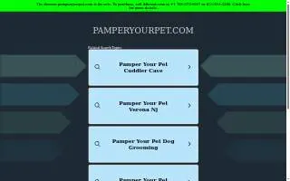 Pamper Your Pet website