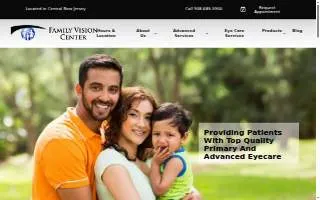 Family Vision Center NJ website