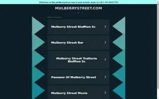 Mulberry Street website
