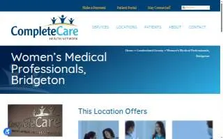 CompleteCare Women's Medical Professionals of Bridgeton website