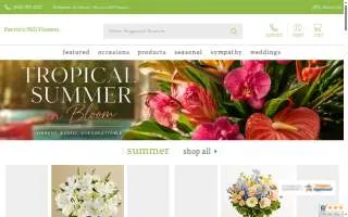 Parvins Mill Flowers website