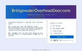 Bridgewater Overhead Doors website