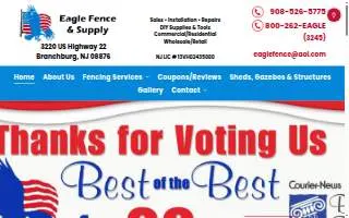 Eagle Fence & Supply website