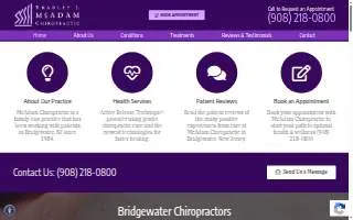 McAdam Chiropractic website