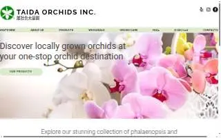 Taida Orchids Inc website