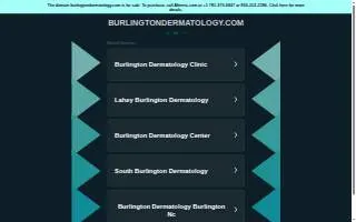 Burlington County Dermatology website