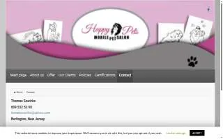Happy Pets NJ of Burlington website