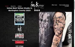 Inkology Tattoo Studio of Burlington website