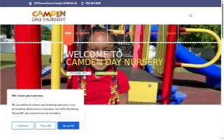 Camden Day Nursery website