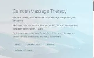Camden Massage website
