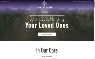 Circle of Life Funeral Home website