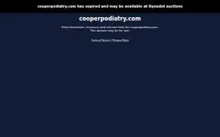 Cooper Podiatry website