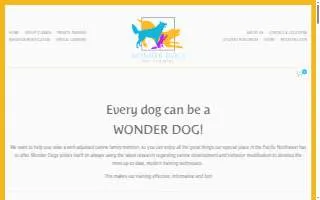 WonderDogs Dog Training & Activity Center of Camden website
