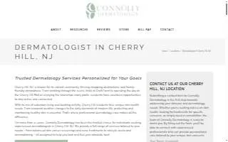Connolly Dermatology - Cherry Hill website