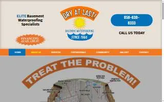 Dry-At-Last Waterproofing of Cherry Hill website