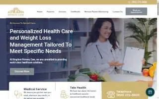 Kingdom Primary Care Medical Weight Loss website