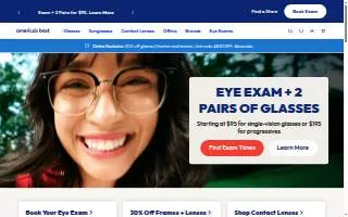 America's Best Contacts & Eyeglasses of Cinnaminson website