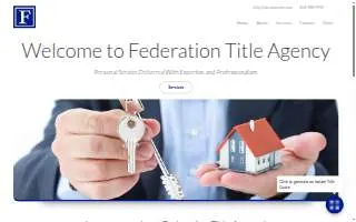Federation Title Agency Inc of Cinnaminson website