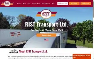 RIST Transport, Ltd. of Cinnaminson website