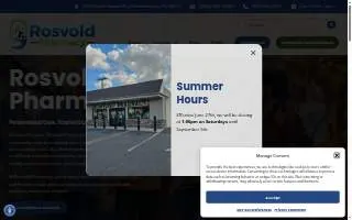 Rosvold Pharmacy website