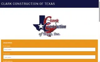 Clark Contractors website