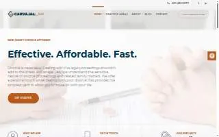 Carvajal Law Child Custody Lawyers of Cliffside Park website