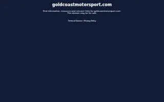 Gold Coast Motorsport website