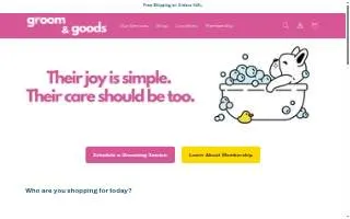 Groom & Goods – Dog Grooming & Pet Supply website