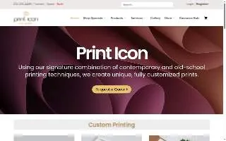 Print Icon USA website