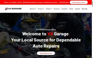VX Auto Repair website
