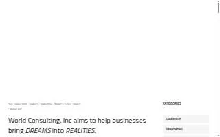 World Consulting, Inc website