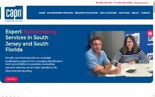 Capri Bookkeeping Solutions of Mount Holly website