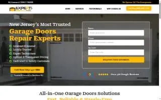 Experts Garage Doors Central & South NJ of Collingswood website