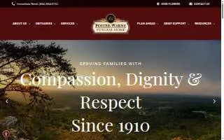Foster-Warne Funeral Home website