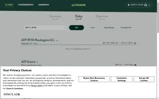Tennis by Ennis website