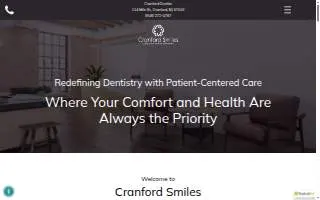 Cranford Smiles Dental website