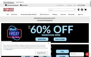 Mattress Warehouse of Watchung website