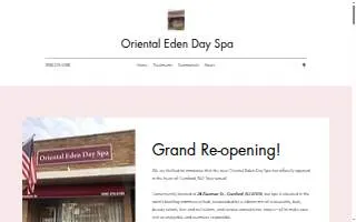 Oriental Eden Day Spa of Cranford website