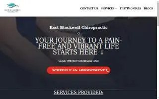 East Blackwell Chiropractic website