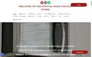 Manny's Appliances LLC of Dover website