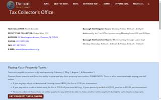 Dumont Tax Collector's Office website
