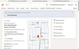 Walgreens of Dumont website