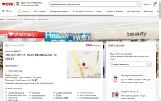CVS Pharmacy of East Brunswick website
