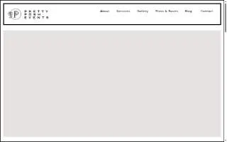 Pretty Posh Events website