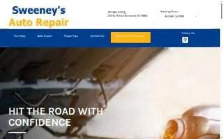 Sweeney's Auto Repair website