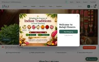Balaji Flowers website