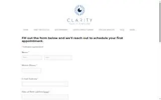 Clarity Family Eyecare website